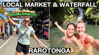 Rarotonga Cook Islands Local Market and stunning Waterfall [upl. by Akeim]