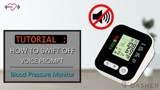 Tutorial How to switch off voice prompt Blood pressure monitor [upl. by Aticilef655]