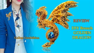 Review of DIY Brooch GOLDEN DRAGON [upl. by Jem856]