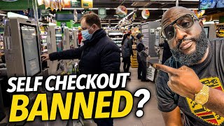 California Trying To Ban SelfCheckout In Stores Claims Its Because of Theft But Theyre Lying 🤥 [upl. by Htur510]