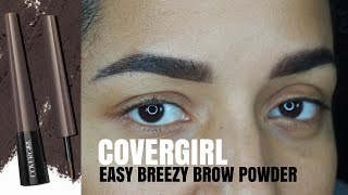 COVERGIRL Easy Breezy Brow Powder Demo amp Review  THEY FILL amp SHAPE YOUR BROWS QUICKLY [upl. by Liatnahs111]