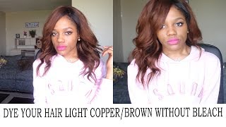 how to dye your hair light copperbrown without bleach Ft Rio hair [upl. by Attelrak]