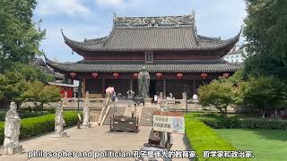 Nanjing Confucius TempleStatue of Confucius and Dacheng Hall [upl. by Aelc]