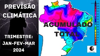 Previsão Climática janeirofevereiromarço2024  Tempo e Clima [upl. by Ramberg]