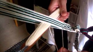 Tablet Weaving Lesson 1  Simple Diamond pattern in backstrap method [upl. by Ennairej]