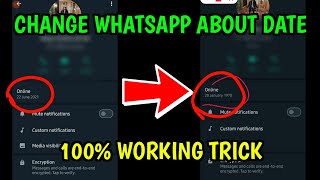 How To Change WhatsApp About Date To 20 January 1970  StepbyStep Process [upl. by Mandler]