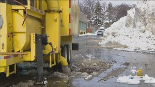 Snow Melting Machines Work Overtime In Evanston [upl. by Hardunn]