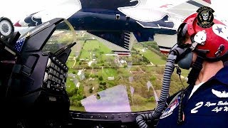 Awesome Pilot Skill  US Air Force Thunderbirds F16 Fighter Jet Cockpit View [upl. by Bullock826]