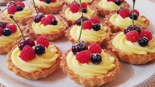 Delicious mini tarts recipe Tartlets Custard [upl. by Almond]