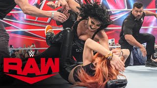 Becky Lynch and Rhea Ripley engage in a massive brawl Raw highlights April 1 2024 [upl. by Moht]