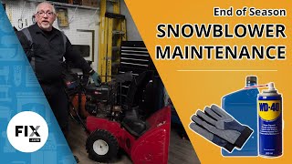 Tips for Storing Your Snowblower Over the Summer  FIXcom [upl. by Othella]