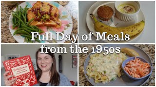 FULL DAY OF MEALS from the 1950s  Cooking Vintage Betty Crocker Recipes [upl. by Effie621]