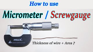 Micrometer Screw gauge How to read easily Thickness area wire reading in UrduHindi Easy Science NTU [upl. by Faline234]