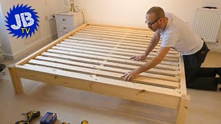 How to make your own wooden bed frame  Super King Size  DIY [upl. by Jarib]