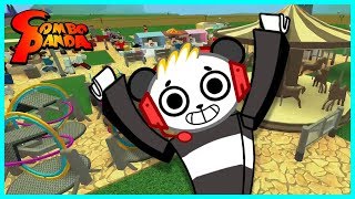 BUILDING MY OWN THEME PARK  Roblox Theme Park Tycoon 2 Lets Play with Combo Panda [upl. by Orhtej]