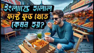 Halal Street Food in London  ইংল্যান্ডে হালাল ফাস্ট ফুড পাওয়া অনেক কঠিন 🥲 [upl. by Santa]