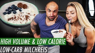 Low Carb Milchreis in 1min  Kalorienarm proteinreich und sättigend [upl. by Egiarc]