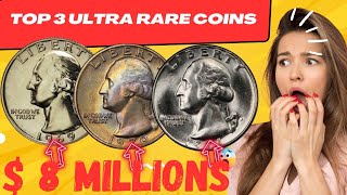 Top 3 Ultra Rare Quarter Dollar Coins Worth a Lot of Money Discover Valuable Coins [upl. by Ayyn]