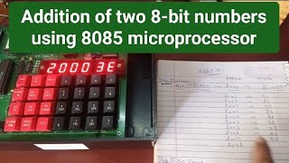 Lab practical by Jagdeep Sir Steps for Addition of two 8 bit numbers using 8085 microprocessor kit [upl. by Lorant]