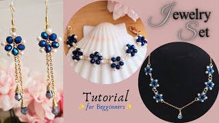 Easy DIY Jewelry Set  make your own earrings necklace and bracelet [upl. by Sibbie]