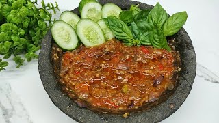 RESEP SAMBAL TERASI luar biasa MANTAP tambah nasi anget udah enak banget [upl. by Uhsoj]