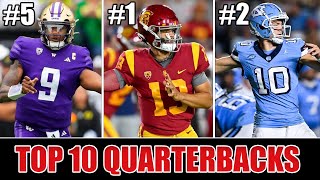 Top 10 QUARTERBACKS In The 2024 NFL Draft  Post SeasonRankings [upl. by Celinka]