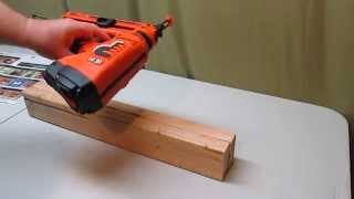 Paslode 16ga Lithium Ion Cordless Finish Nailer Loading and Firing [upl. by Spence]