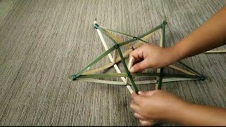 DIY 1 Christmas lantern  how to make parol or star lantern in easy steps [upl. by Eriam412]