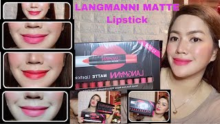 Langmanni Matte Lipstick Review [upl. by Dorlisa]