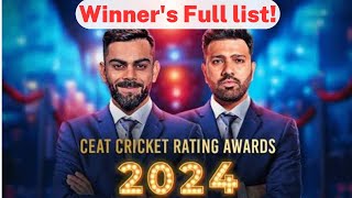 CEAT Cricket Awards 2024 किसने मारा बाज़ी किसका रहा जलवा  Full List of Winners  Cricket Update [upl. by Airalednac675]