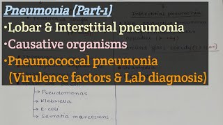 Pneumonia Part1  Types of Pneumonia  Pneumococal Pneumonia  Virulence factor  Lab diagnosis [upl. by Akcirederf]