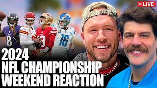 Taylor Lewan Will Compton amp Delanie Walker 2024 Conference Championship Live Reaction [upl. by Etteval]