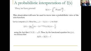 Ram Murty Probability Theory and the Riemann Hypothesis NTWS 125 [upl. by Tezil]