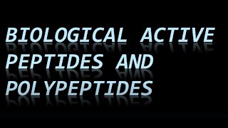 biologically active peptides and polypeptides\ BiologyByte irtisams biology [upl. by Zulch]