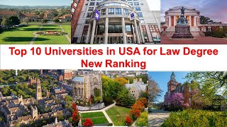 Top 10 UNIVERSITIES IN USA FOR LAW New Ranking  T14 Law Schools [upl. by Grosz]