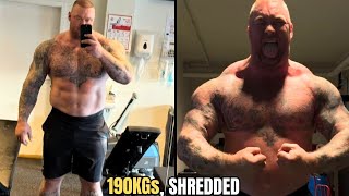 420lbs With Abs 😱Beardless Hafthor’s Physique Update [upl. by Merna]