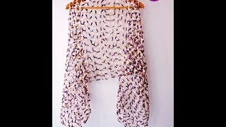 Aprende Punto Marine a crochet paso a paso y confecciona un foulard [upl. by Oniskey953]