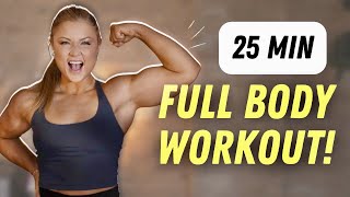 25MIN GANZKÖRPER WORKOUT FÜR ANFÄNGER  OHNE Zusatzmaterial amp Springen [upl. by Harl673]