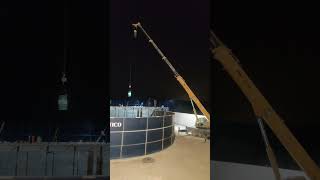 Water Filter Tank Cleaning With Crane Life In Saudi Arabia Workers Life In Saudi Arabia shortsfeed [upl. by Carbrey]