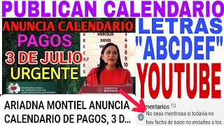 YA HAY FECHAS 456 JUNIO INICIA AVISO ADULTO MAYOR 65 66 67 68 Noticias PAGOS PENSIÓN CALENDARIO [upl. by Analahs]