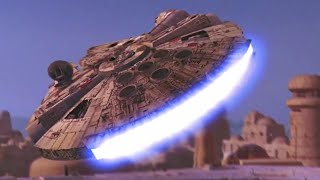 Millennium Falcon escapes Tatooine  Star Wars IV A New Hope [upl. by Aneetak]