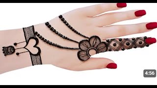 Heart shape Easy Simple Backhand Mehndi designStylish Mehndi designsMehandi ka designMehandiHenna [upl. by Furlong]