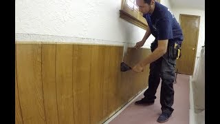 Tearing Out Some 1970s Wainscoting [upl. by Anne-Corinne91]