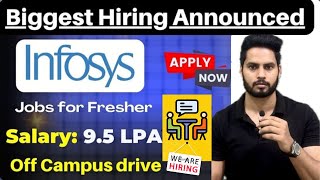 Finally Infosys 2024 Official Bulk Hiring Announced  2024 to 2020 Batch  Apply ASAP [upl. by Boigie]