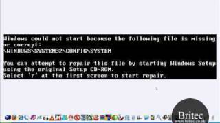 Config\System Missing  Running System Restore from Recovery Console [upl. by Arbmik]