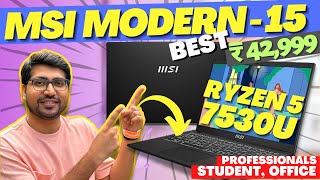 SALE🔥MSI MODERN 15 Ryzen 5 7530u Review🔥MSI Ryzen 5 Hexa core 7530u Review🔥Best Laptop Under 40000 [upl. by Aliuqat]