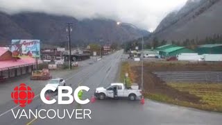 Rock slide closes Highway 3 and forces evacuations [upl. by Yaja]