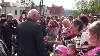 Chrastava TV  prezident Václav Klaus otevírá most [upl. by Kalli]