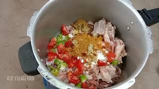 Mutton karahi recipe in pressure cooker  مٹن کڑاہی  Simple and Tasty  Asif Village Food [upl. by Giacamo893]