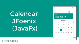 Calendar JFoenix JavaFx [upl. by Aronid]